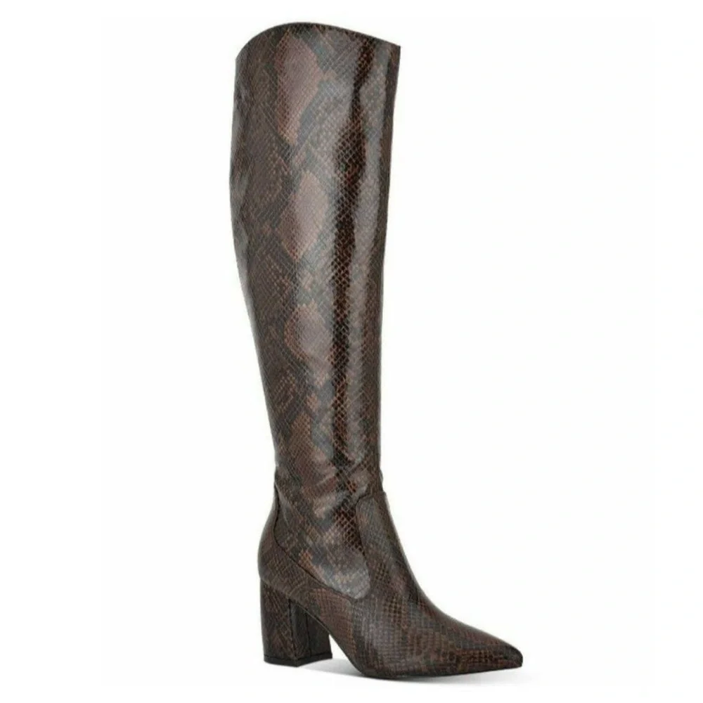 Marc Fisher Retie 2 Over-The-Knee Boots Brown, NIB, sz 9 - Picture 2 of 2